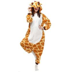 LABULA Onesie tierkostüme Damen Herren Pyjama Animal Halloween Schlafanzug Cosplay Jumpsuit Karneval Einteiler,A1,XL von LABULA