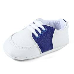 LACOFIA Baby Jungen Lauflernschuhe Kleinkinder rutschfeste Schnüren Sneakers Marineblau 6-12 Monate von LACOFIA