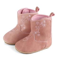 LACOFIA Baby Mädchen Winterstiefel Rutschfeste Baby Winter Lauflernschuhe Gummistiefel Rosa 6-12 Monate von LACOFIA