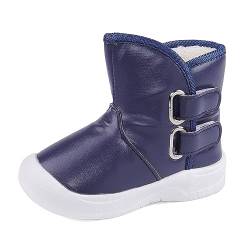 LACOFIA Baby Wasserdicht Winter Schneestiefel Kleinkind Jungen rutschfest Gummisohle Stiefel Blaue Marine 20/21 Etikett 133 von LACOFIA