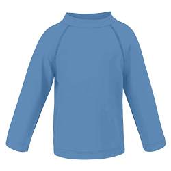 LACOFIA Kinder Badeshirt UPF 50+ Jungen Langarm Schwimmshirt Sonnenschutz Kinder Rashguard Schnelltrocknendes Badebekleidung Blau-Grau 11-12 Jahre von LACOFIA