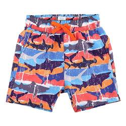 LACOFIA Kinder Badeshorts Jungen Casual Elastische Taille Badehose Kleinkind Strand Schwimmen Shorts Orange Hai 2 Jahre 92 von LACOFIA