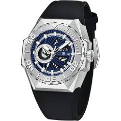 Pagani Design Uhren für Herren YS007 Herren Automatikuhren Skelett Mode Uhren Herren Mechanische Winduhren Große Größe Uhren, blau, Klassisch von LACZ DENTON