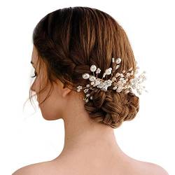 Braut-Haarnadeln – 2 Stück, modisch, Retro, elegant, Damen, Perlen, Strass, Haarschmuck für Hochzeit, Brautschmuck, Haarschmuck, Kopfschmuck, Hochzeitszubehör von LADES