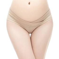 LAEMILIA 4er Pack Schwangerschafts-Slips Umstandsmode Unterwäsche Unterhose Mutterschaft (DE 38(Tag XXL), pink + grau + Sekt + Haut) von LAEMILIA
