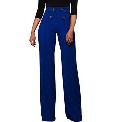 LAEMILIA Damen Marlenehose Business Stoffhose Anzughosen Hohe Taille Elegante Bootcut Hose Classic Schlaghose Festlich Abendmode Partywear … von LAEMILIA