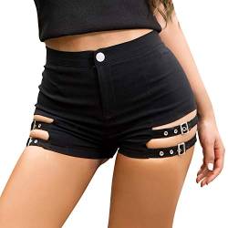 LAEMILIA Damen Sexy Shorts Hotpants Jeansshorts Zerrissenen Löchern Denim Shorts Low Rise Mini Jeans Hotsuit für Sommer von LAEMILIA