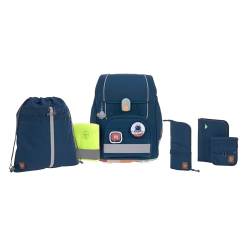 LÄSSIG 7-teiliges Schulranzen Set Kinder/School Set Boxy Unique navy von LÄSSIG