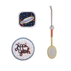 LÄSSIG Anhänger und Patches Set (3 Stk.) mit Druckknopf/School Patches Set Sport von LÄSSIG