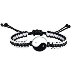 LAFATINA Yin Yang Armbander Verstellbares Seil Geflochten Gewebt Surfer Armband für Herren Damen von LAFATINA