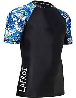 LAFROI Herren Kurzarm UPF 50+ Kompressionsshirt Rash Guard-CLY02D (Fantasy,MD) von LAFROI