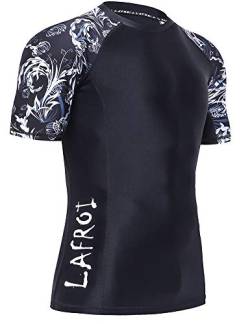 LAFROI Herren Kurzarm UPF 50+ Kompressionsshirt Rash Guard-CLY02D (Vital,MD) von LAFROI