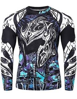 LAFROI Herren Langarm UPF 50+ Kompressionsshirt Rash Guard-CLY08C (Commander,MD) von LAFROI