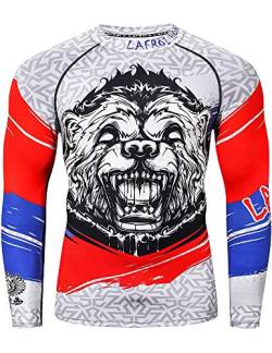 LAFROI Herren Langarm UPF 50+ Kompressionsshirt Rash Guard-CLY08C (Honor Strike,MD) von LAFROI