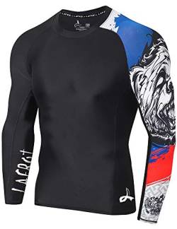 LAFROI Herren Langarm UPF 50+ Kompressionsshirt Rash Guard-CLYYB (Asymmetric Honor Strike,MD) von LAFROI