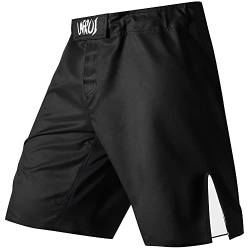 LAFROI Herren MMA Cross-Training Box Shorts Trunks Fight Wear mit Kordelzug und Tasche (Black,LG) von LAFROI