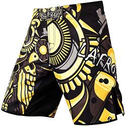 LAFROI Herren MMA Cross-Training Box Shorts Trunks Fight Wear mit Kordelzug und Tasche (LA Time Manager,LG) von LAFROI