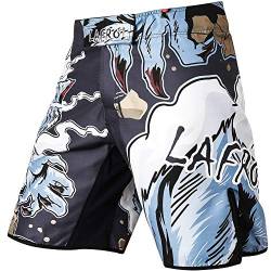 LAFROI Herren MMA Cross-Training Box Shorts Trunks Fight Wear mit Kordelzug und Tasche (LA Werewolf,LG) von LAFROI