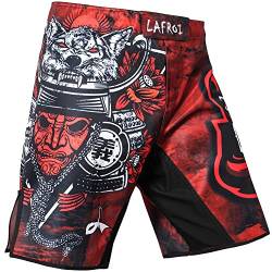 LAFROI Herren MMA Cross-Training Box Shorts Trunks Fight Wear mit Kordelzug und Tasche (Warrior,LG) von LAFROI