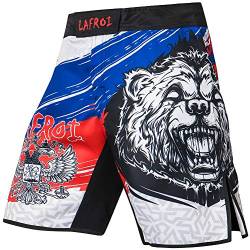 LAFROI Herren MMA Cross-Training Box Shorts Trunks Fight Wear mit Kordelzug und Tasche Honor Strike Size L von LAFROI