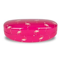 LAGO TERRA Hartschalen-Brillenetui / Sonnenbrillenetui, Pink Flamingo, Pink (groß), 42 von LAGO TERRA