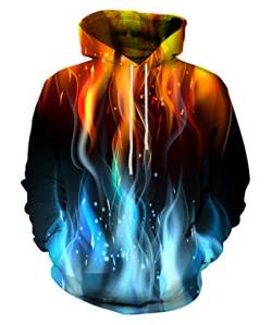 LAIDIPAS Unisex Graphic Hoodies 3D Print Colorful Design Cool Sweatshirt mit Tasche für Damen und Herren - mehrfarbig - XX-Large von LAIDIPAS