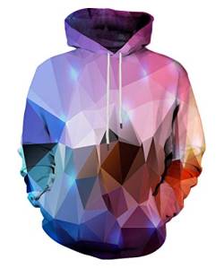 LAIDIPAS Unisex Graphic Hoodies 3D Print buntes Design Cool Sweatshirt mit Tasche für Damen und Herren - mehrfarbig - Groß von LAIDIPAS
