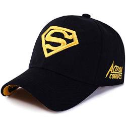 LAIFEKE Baseball Cap Superman Snapback Hat Stickerei Baseball Cap für Männer Frauen (Schwarz Gelb) von LAIFEKE