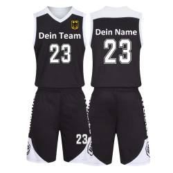 Benutzerdefiniert Basketball Trikot Kinder Herren Set mit Namen Nummer Team Logo 2-Piece Basketball Jersey Shirt & Short von LAIFU
