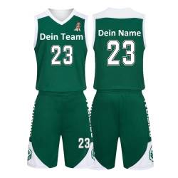 Benutzerdefiniert Basketball Trikot Kinder Herren Set mit Namen Nummer Team Logo 2-Piece Basketball Jersey Shirt & Short von LAIFU