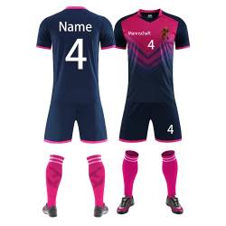 Benutzerdefiniert Trikot T-Shirt Shorts 2 Teiliges Set Jeder Name Nummer Team Logo - Fußballtrikot Kinder Männer Jungen Personalisierte Fußballtrikots von LAIFU