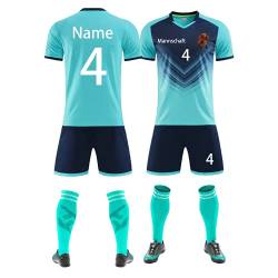 Benutzerdefiniert Trikot T-Shirt Shorts 2 Teiliges Set Jeder Name Nummer Team Logo - Fußballtrikot Kinder Männer Jungen Personalisierte Fußballtrikots von LAIFU