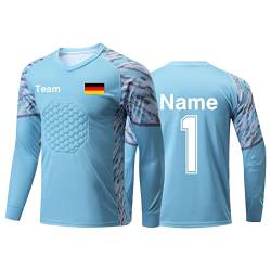 LAIFU Benutzerdefiniert Torwarttrikot Set für Herren Kinder Torwart Trikot mit Nummer Name Team Logo Torwarttrikot Personalisieren von LAIFU