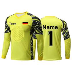 LAIFU Benutzerdefiniert Torwarttrikot Set für Herren Kinder Torwart Trikot mit Nummer Name Team Logo Torwarttrikot Personalisieren von LAIFU