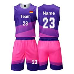 LAIFU Benutzerdefinierte Basketball Trikot Basketball Trikot Herren Individuell Gestaltbar Mit Beliebigem Namen und Nummer von LAIFU