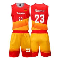 LAIFU Benutzerdefinierte Basketball Trikot Basketball Trikot Herren Individuell Gestaltbar Mit Beliebigem Namen und Nummer von LAIFU