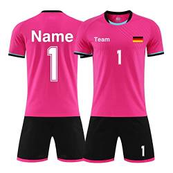 LAIFU Personalisierte Fußballtrikots T-Shirt Shorts Jeder Name Nummer Team Logo - Fußballtrikot Kinder Erwachsener Benutzerdefiniert Trikot von LAIFU