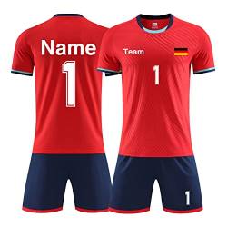 LAIFU Personalisierte Fußballtrikots T-Shirt Shorts Jeder Name Nummer Team Logo - Fußballtrikot Kinder Erwachsener Benutzerdefiniert Trikot von LAIFU