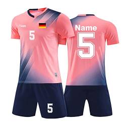 LAIFU Personalisiertes Fußballtrikot Kinders Erwachsene Fusstball Shorts&Trikots mit Name Nummer Team Logo Fußball Trikot von LAIFU