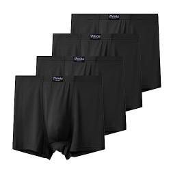 LAIJIANG 4-Pack Mens Boxers with Elastic Waist,3-10XL Cotton Soft Boxer Shorts Men Stretch Fit 140-160kg Mens Underwear for Everyday Wear (Color : Black, Size : (10X-L)) von LAIJIANG