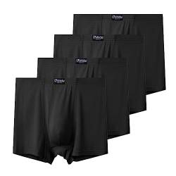 LAIJIANG 4-Pack Mens Boxers with Elastic Waist,3-10XL Cotton Soft Boxer Shorts Men Stretch Fit 140-160kg Mens Underwear for Everyday Wear (Color : Black, Size : (5X-L)) von LAIJIANG