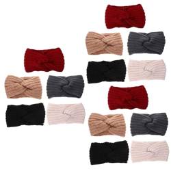 LALAFINA 15 Kreuzwolle stricken masquerade haarband Schleife Haarreifen gestricktes Stirnband Frauen Bandana-Stirnbänder für Frauen haarschmuck warmes Stirnband Strickwolle von LALAFINA