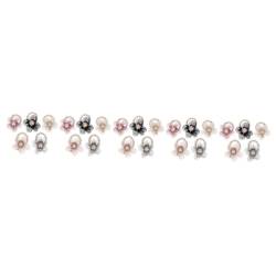 LALAFINA 25 Haarring Blumenseil für Haare Haargummis aus Perlen haarschmuck haar spangen Perlenarmbänder trendige Armbänder für Blumenperle Haarseil Haarband Kopfschmuck Mode von LALAFINA