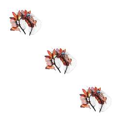 LALAFINA 3 Stk Schmetterlings-stirnband Weiblicher Partykopfschmuck Fascinator-hut Für Damen Schmetterling Kopfschmuck Facinators Hüte Für Damen Mädchen Hüte Derby Kind Modellieren Plastik von LALAFINA