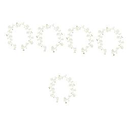 LALAFINA 5st Braut Hochzeit Haarreben Haarschmuck Brauthaarteil Mit Kristallperlen Hochzeitshaarrebe Für Bräute Rave-accessoires Für Frauen Brauthaarrebe Strasssteine Hochzeitskleid Zirkon von LALAFINA