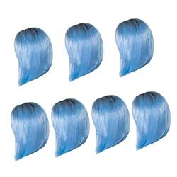 LALAFINA 7 Stk Perücke Mittelschnitt Blaues Haar Cosplay-schulterhaare Tägliche Party Damen Schulterhaarverlängerung Modellieren Kopfbedeckung Frau Hochtemperaturdraht von LALAFINA