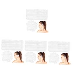 LALAFINA Einweg-Duschhaube 800 Stück Abdeckkappen Einwegabdeckung Transparent Badeohr Klar Für Haarfärbemittel Schutz Täglich Elastisch Dusche Einweg-Duschhauben von LALAFINA