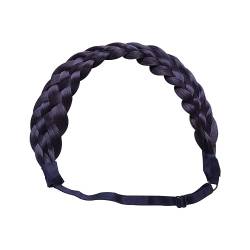 LALAFINA Hochzeitskopfschmuck Für Die Braut Haargeflecht Gestreifte Stirnbänder Geflochtene Stirnbänder Elastische Haarreifen Breite Zöpfe Elastisch Klassische Zöpfe Jahrgang Spule Fräulein von LALAFINA