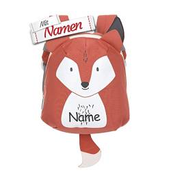 LÄSSIG Fox/Fuchs Kinder Rucksack mit Namen personalisiert, Kinderrucksack für Kindergarten Kita, Mini Kindergartenrucksack, Kleinkind Tasche, Kindergartentasche 3,5 L von LALALO