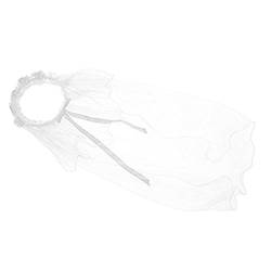 LALANG Mädchen Schleier Stirnband Prinzessin Hochzeit Fotografie dekorativen Kopfschmuck Kinder Haarschmuck (Weiß) von LALANG